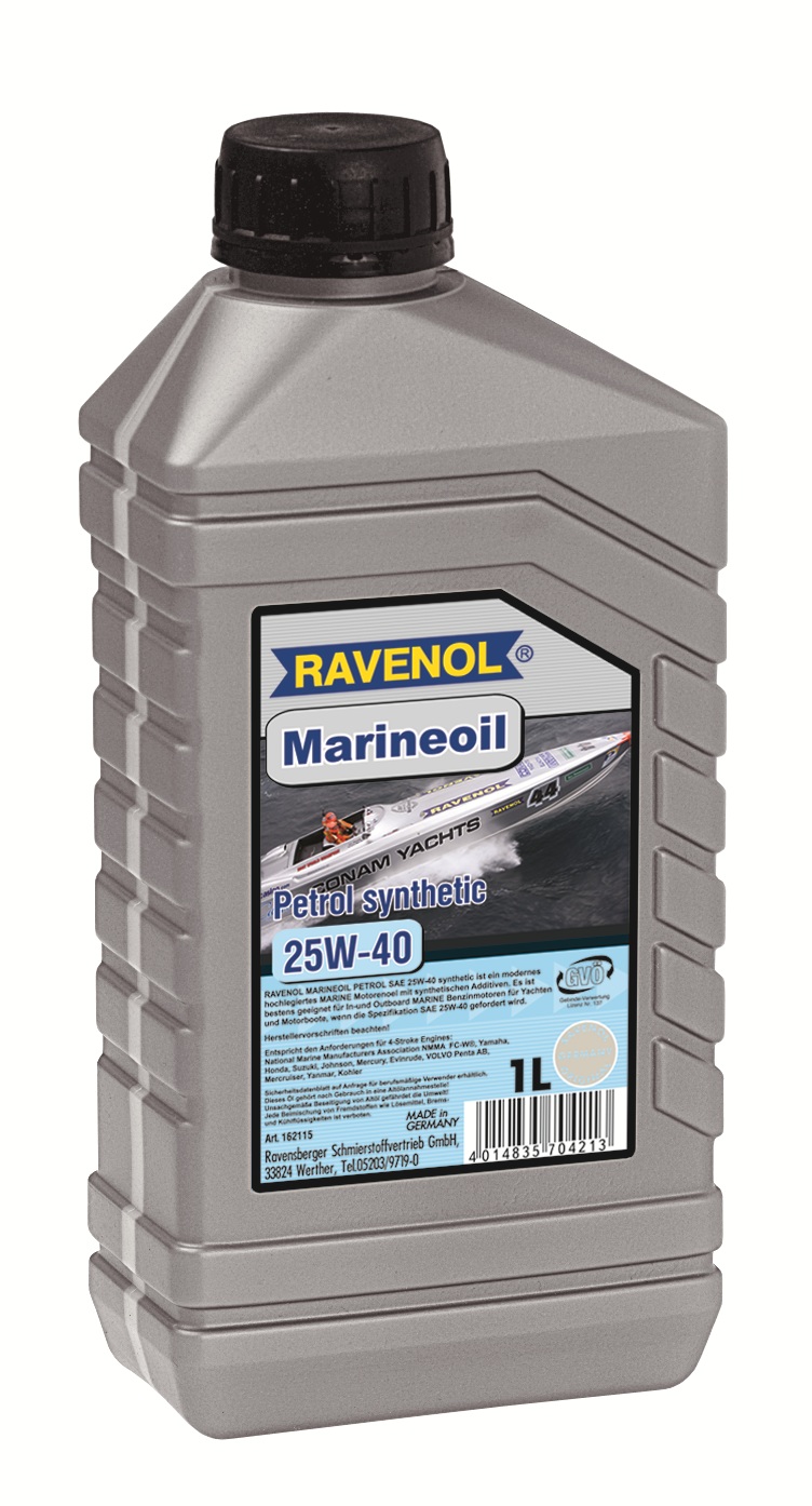 Моторное масло RAVENOL Marineoil PETROL 25W40 synthetic (1л) 1